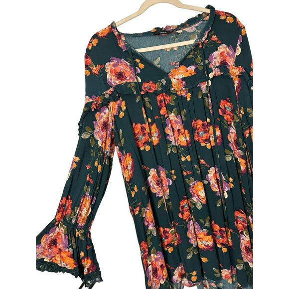 Blue Pepper Y2K Style Ladies Flowy Floral Colorful Dress Ladies Dress Size Small - Picture 4 of 7